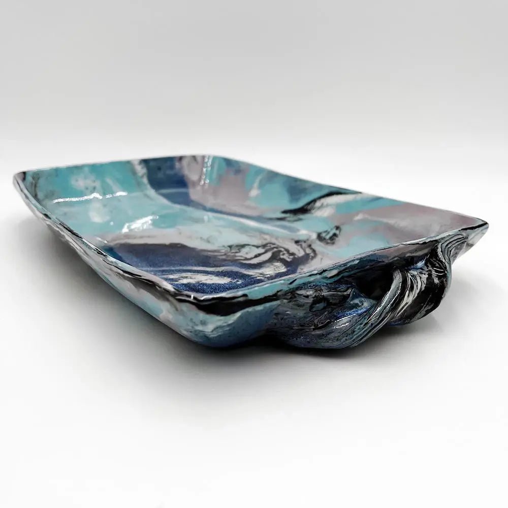 Small & Beautiful Baking/Serving Dish: Marbled Porcelain & Stoneware