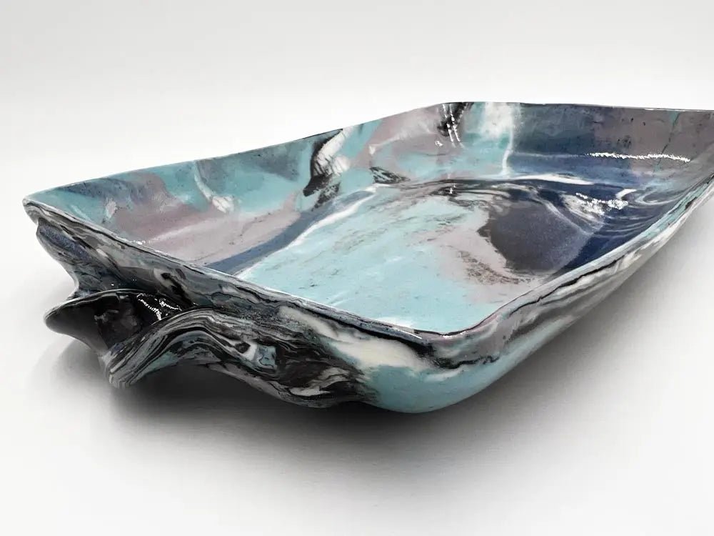 Small & Beautiful Baking/Serving Dish: Marbled Porcelain & Stoneware