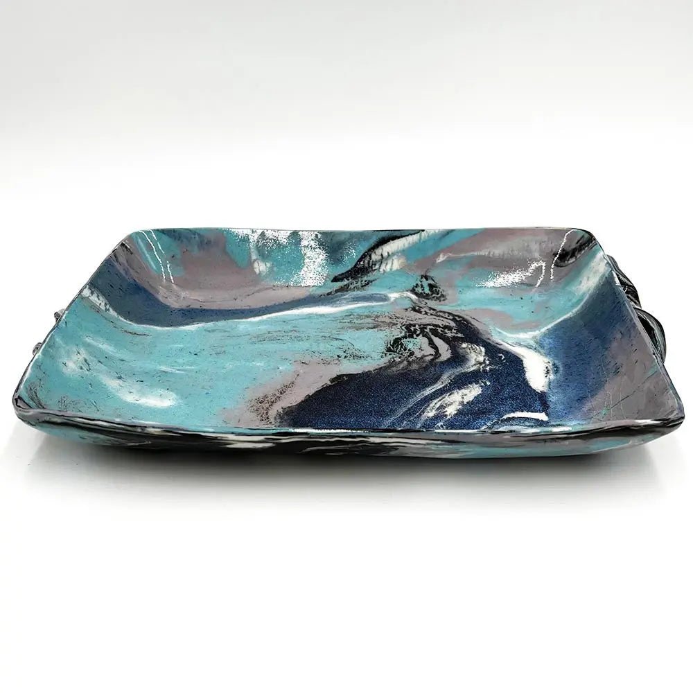 Small & Beautiful Baking/Serving Dish: Marbled Porcelain & Stoneware